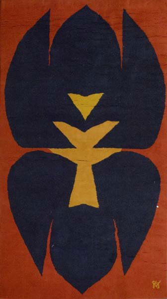 JACK YOUNGERMAN Tapestry, from an edition of twelv: JACK YOUNGERMAN Tapestry, from an edition of twelve, 1974. Accompanied by original gallery invoice from Comsky, Beverly Hills, CA. 103" x 69"