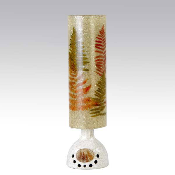 ACCOLAY Lamp with cylindrical resin shade. Signed: ACCOLAY Lamp with cylindrical resin shade. Signed ACCOLAY. 48 3/4" x 13"