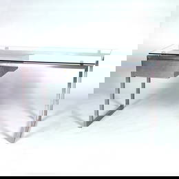 1204: MARIA PERGAY (Attr.) Brushed chrome desk with rec