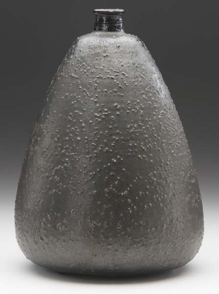 NATZLER Large gourd-shaped vase covered in volcani