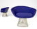 834: WARREN PLATNER / KNOLL Pair of armchairs upholster