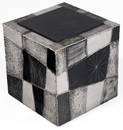 116: PAUL EVANS Argente cube table with natural cleft s
