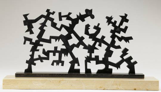 Douglas Abdell (American, b. 1947) Zypi-Aekyad, 19: Douglas Abdell (American, b. 1947) Zypi-Aekyad, 1977; Bronze; Signed, dated and titled; 9 1/2" x 17 1/2" x 2 1/2"; Provenance: Andrew Crispo Gallery, New York; Private Collection, Pennsylvania