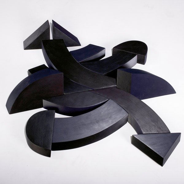 John Okulick (American, b. 1947) Carbide, 1983; Pa: John Okulick (American, b. 1947) Carbide, 1983; Painted wood; Signed, dated and titled; 42 1/2" high; Provenance: Nancy Hoffman Gallery, New York; Private Collection, New York