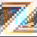 417: Antonio Corpora (1909-2004), Red Rose In Vase, oil