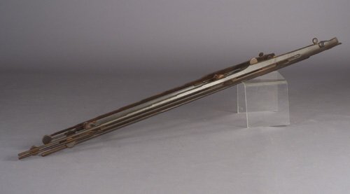 Pair of exceptional ALBERT PALEY forged: Pair of exceptional ALBERT PALEY forged and fabricated steel long door handles mounted with circular and semi-circular forms, with dark brown patina. Unmarked. 88 1/4"