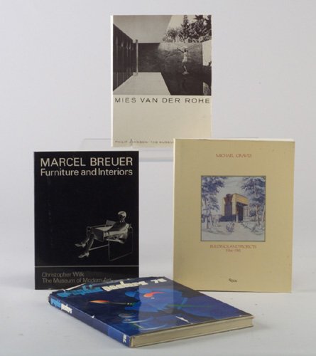 Four books: MIES VAN DER ROHE by Philip: Four books: MIES VAN DER ROHE by Philip C. Johnson, pub. by The Museum of Modern Art, New York, 1978, third edition; MICHAEL GRAVES: BUILDINGS AND PROJECTS 1966-1981, pub. by Rizzoli International Pub