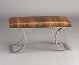 816: Fine KARL SPRINGER bench with snakeskin-