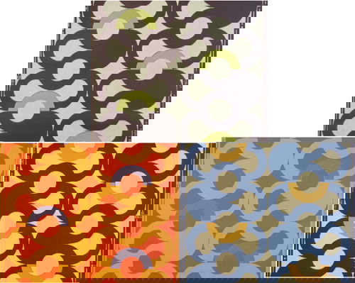 JULES LELEU/LELEU DESHAYS Twenty rolls of "Tabora": JULES LELEU/LELEU DESHAYS Twenty rolls of "Tabora" wallpaper designed for the House of Jansen: Five rolls in blue, gold and yellow, ten rolls in purple and shades of orange, five rolls in brown, beige