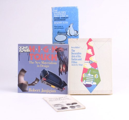 Four books on design: "Russel Wright and: Four books on design: "Russel Wright and His Dinnerware: a Descriptive Price Guide" by Ann Kerr, inscribed and signed by Kerr (1981, Sidney, Ohio); "The Collector's Illustrated Price Guide to Russel W