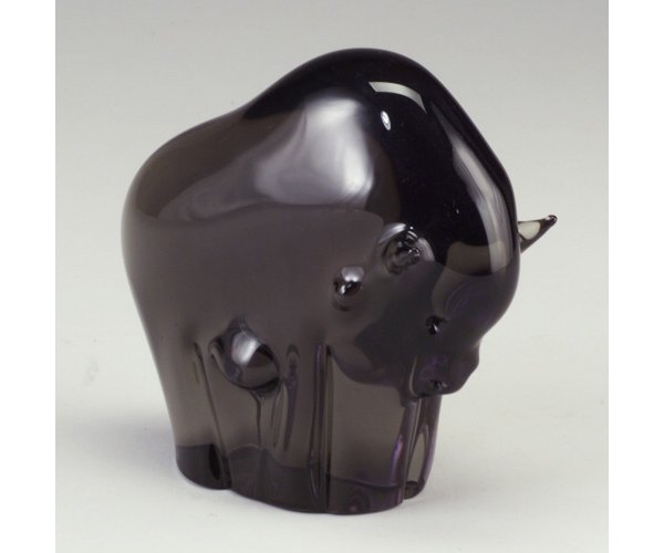 CENEDESE bull figure of charcoal smoked