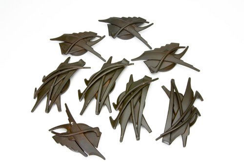 ALBERT PALEY Eight paperweights of forged and fabr: ALBERT PALEY Eight paperweights of forged and fabricated steel, 1994. Stamped Paley 1994. Largest: 9" x 5 1/2"