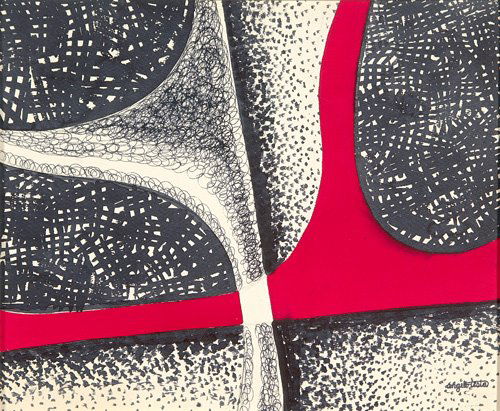 Angelo Testa, Untitled, watercolor on paper, 13 1/: Angelo Testa, Untitled, watercolor on paper, 13 1/4" x 16" (sheet), signed "angelo testa" lower right recto, framed, Angelo Testa (American, 1918-1984)