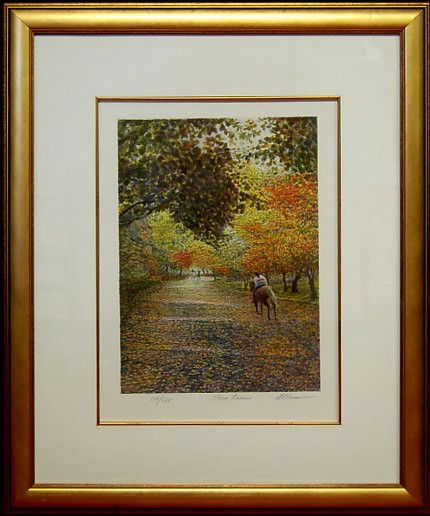 Harold Altman "Three Riders" litho #118 / 285: Harold Altman "Three Riders" Lim. Ed. litho #118 / 285, the image measuring 17.75" x 13", hand signed and numbered c.1989, very nicely framed