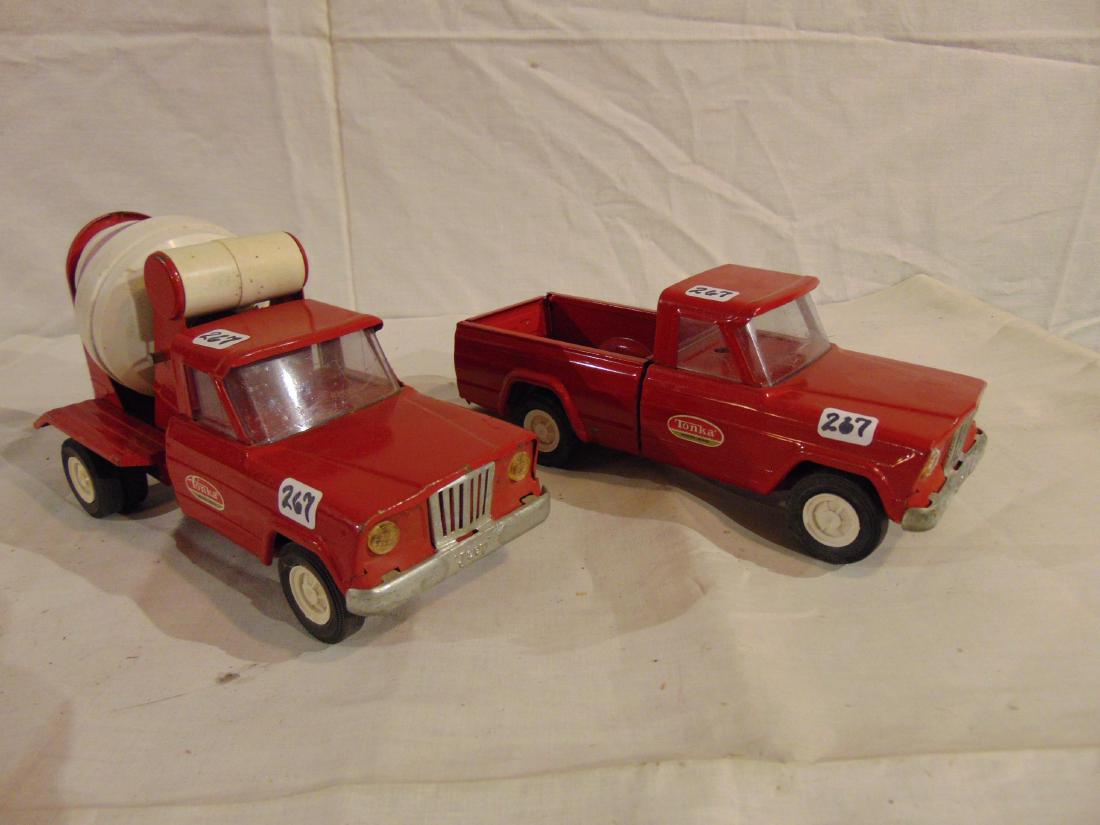 Tonka Jeep trucks cement: Tonka Jeep cement truck along with Tonka Jeep truck, good shape