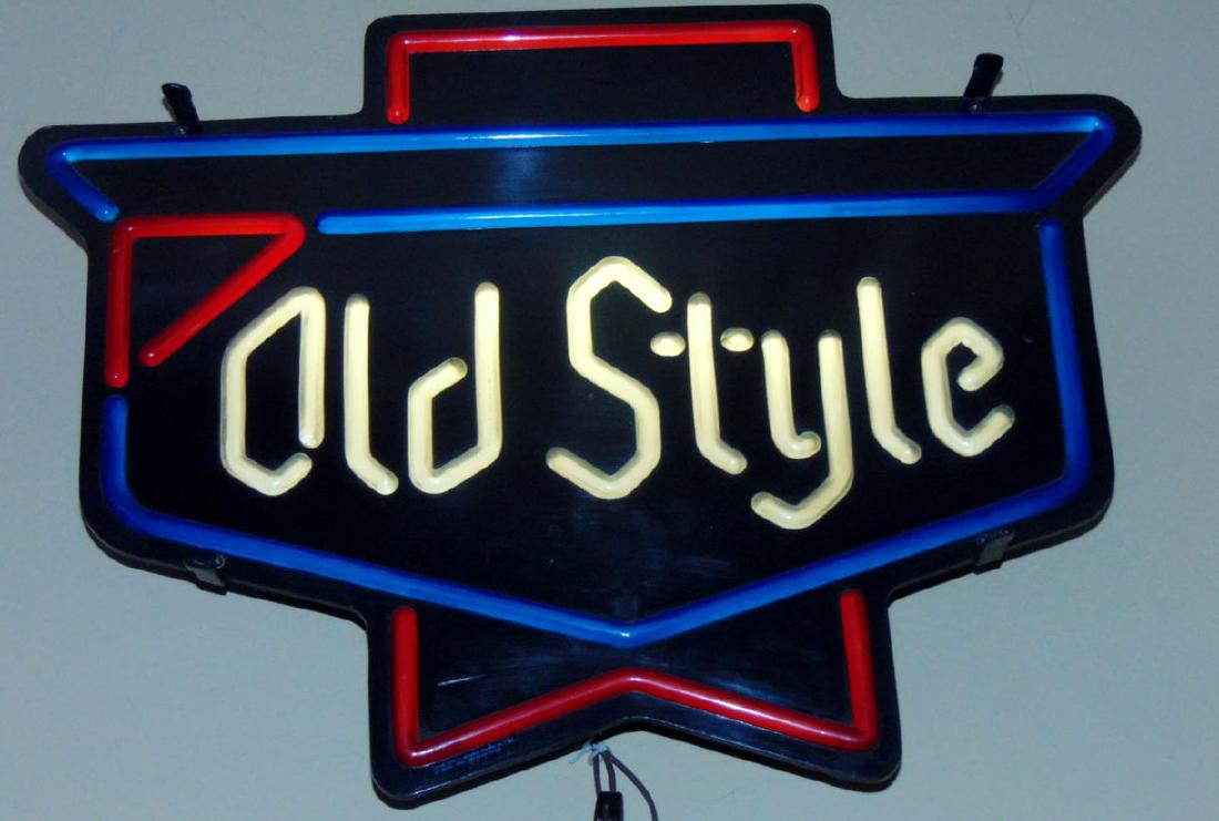 Old Style Beer Neon Sign: Old Style beer neon sign, excellent condition.