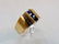 14kt Yellow Gold Ring Sapphires & Diamonds - 6