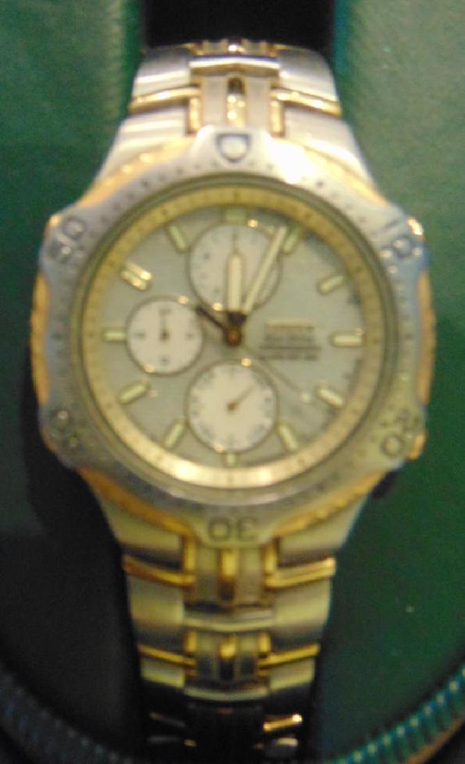 Citizen Quartz Eco-Drive Two-Tone Watch: Citizens Quartz Eco-Drive, two-tone gold and silver, CTZ-E6787, with original case, box & instructions, excellent unused condition.