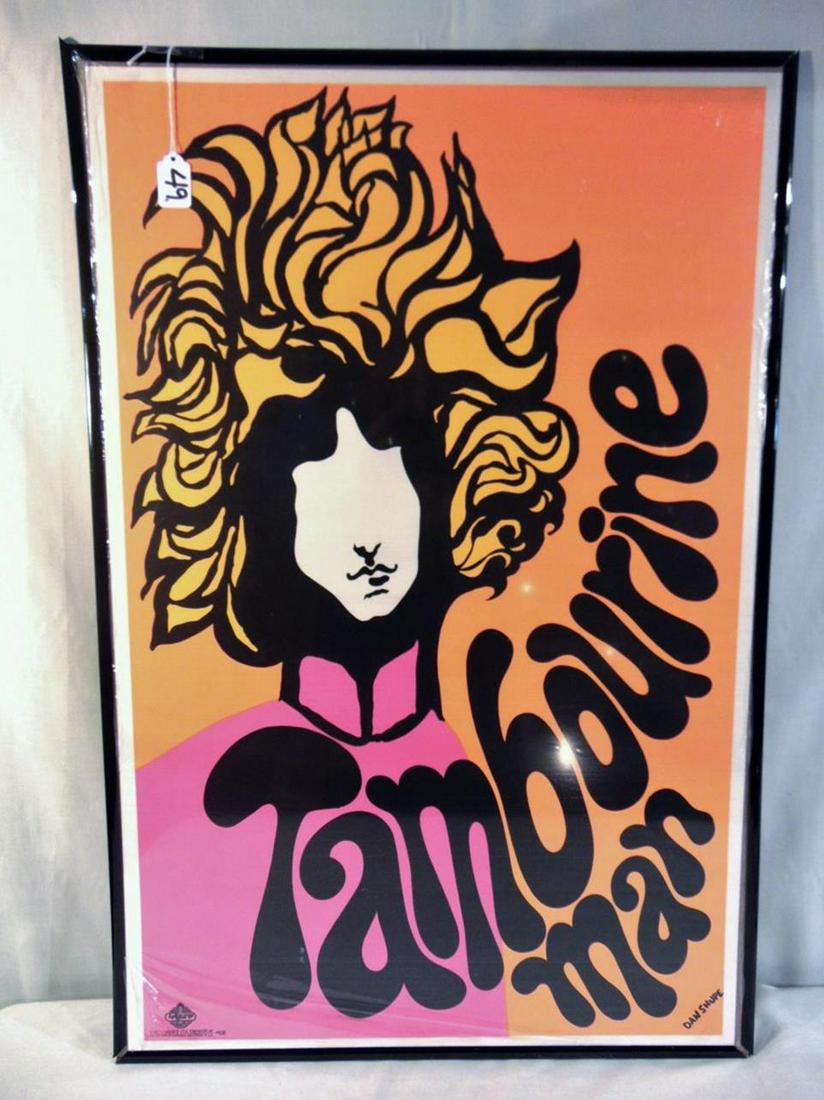 Rare Original 1967 Bob Dylan Florescent Tambourine Man (1 of 3)