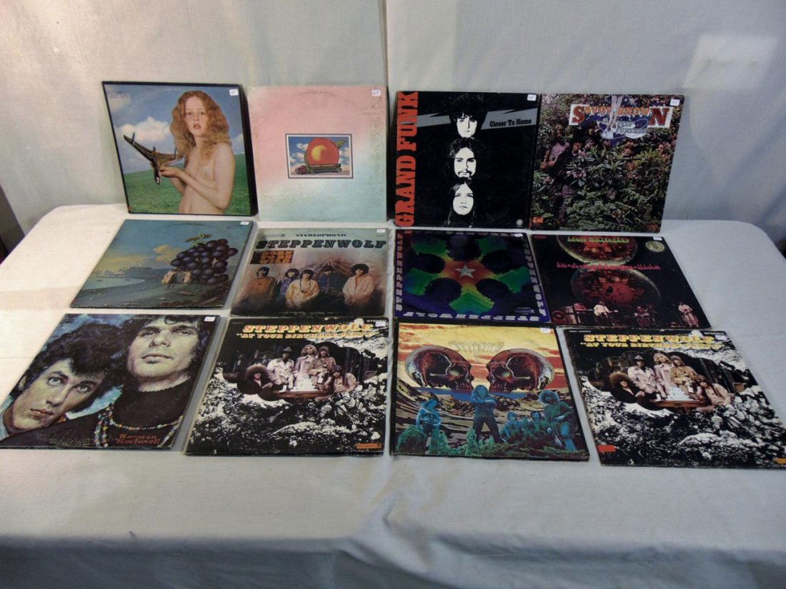 Large Lot of 1960: This Lot includes Blind faith, Steppenwolf, Iron Butterfly, Moby Grape, Allman Bros., GranOFunk, Mike Bloomfeld and Al Kooper, At The Fillmore 1968, Derek and The Dominos, Yes (songs, Triple album), R