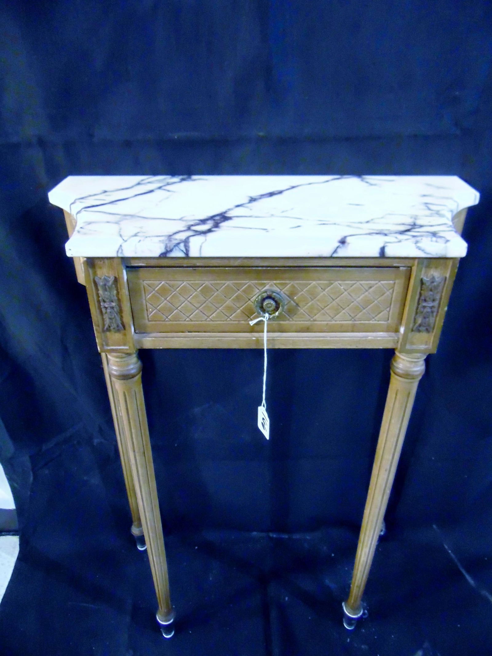 Louis XVI Carved Marble Top Console Table (1 of 2)