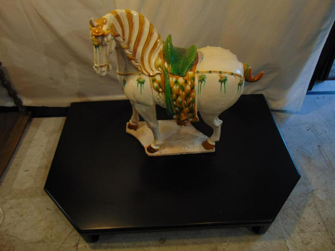Chinese Pottery Sculpure of Horse with Stand (1 of 7)