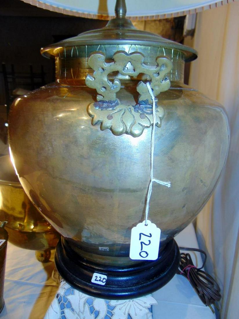 Brass lot including Oriental Lamp (1 of 4)