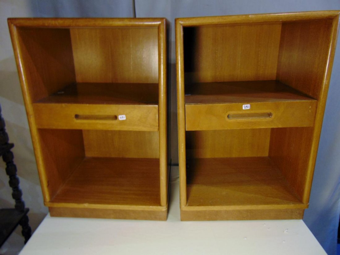 MCM Dunbar single drawer End Tables or Cabinets (1 of 5)