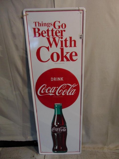 Enamel Coca-Cola tin advertizsing sign (1 of 2)