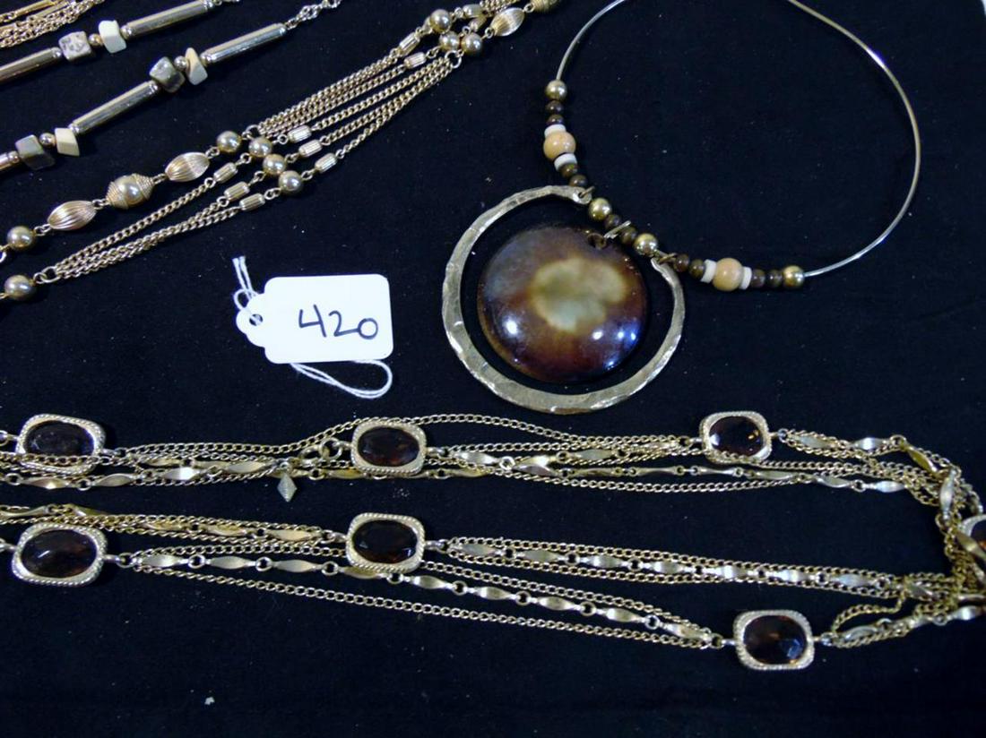 Bracelets and Necklaces: Huge Lot of Quality Gold Tone Necklaces, Chokers, Bracelets, and more