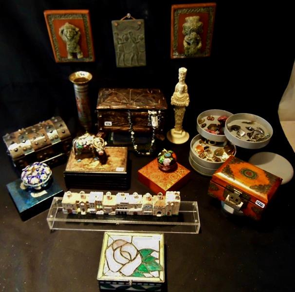 Decorative Boxes and More: Large group of hand made decorative boxes, Cloisenette and much more!