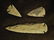Native American Spearhead and Arrowheads in Green Stone - 2