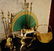 Brass Fireplace Andirons and Tools - 2