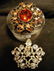 Two Oversized Rhinestone Brooches