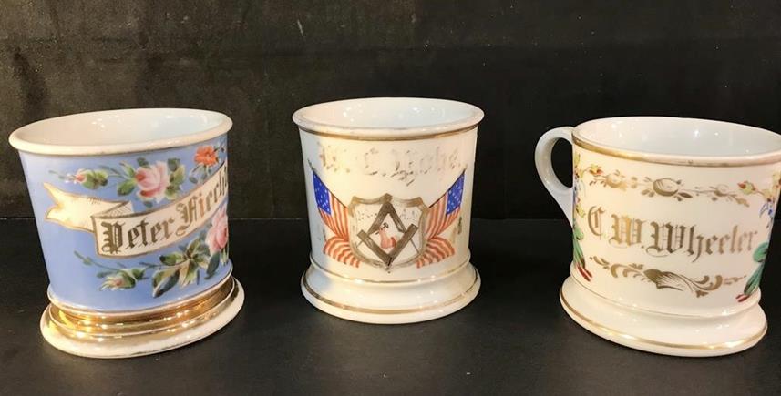 Three Shaving Mugs 1890's-1900's (1 of 7)