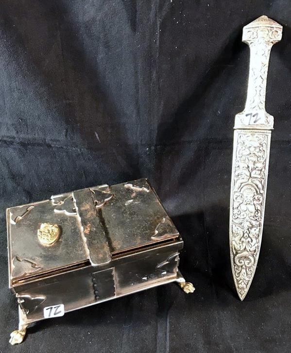Arts and Crafts Metal Box and Dagger (1 of 6)