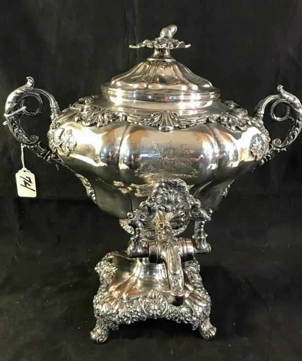 Early 1800's Heavy Silver plate Coffee Urn (1 of 12)