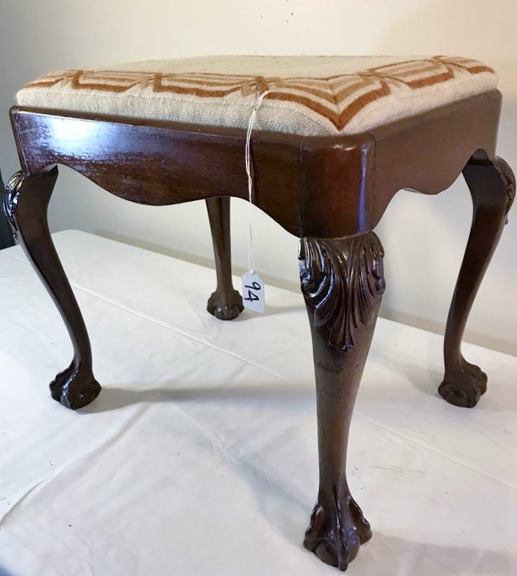 Chippendale Claw & Ball Foot Stool (1 of 5)