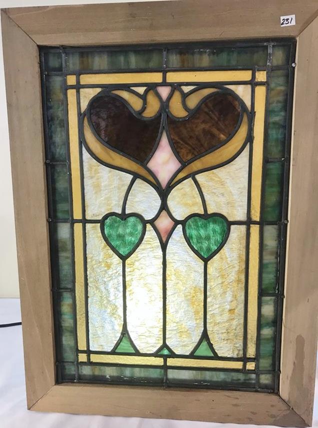 Art Nouveau Stained Glass Piano Window (1 of 6)