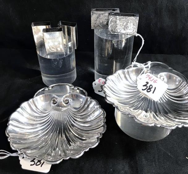 Group of Sterling Silver Shell Nut Dishes Matching (1 of 7)