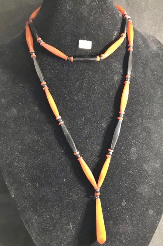 Art Deco Butterscotch and Black Amber Convertible (1 of 5)