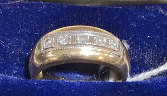 14K Yellow Gold Men's Diamond Ring (1 of 5)