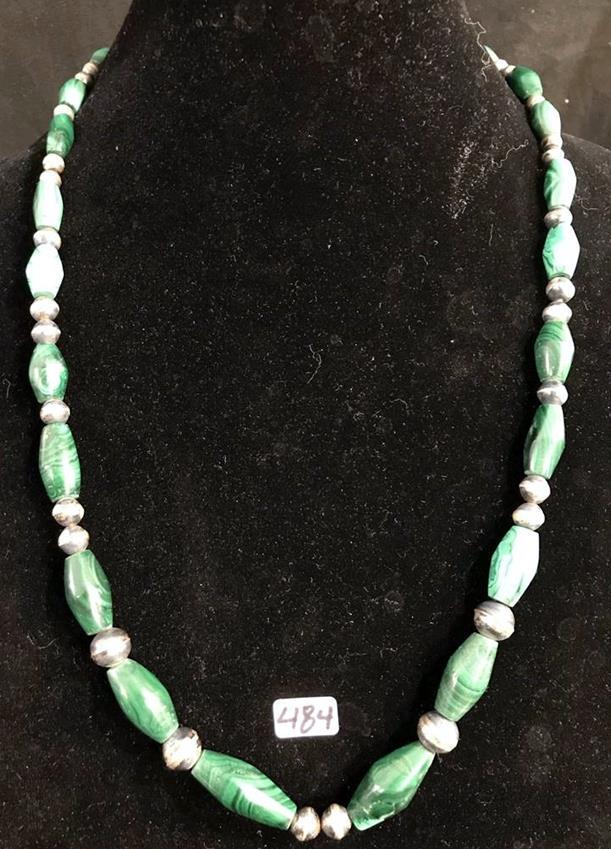 Southwest Native American Sterling and Malachite (1 of 6)
