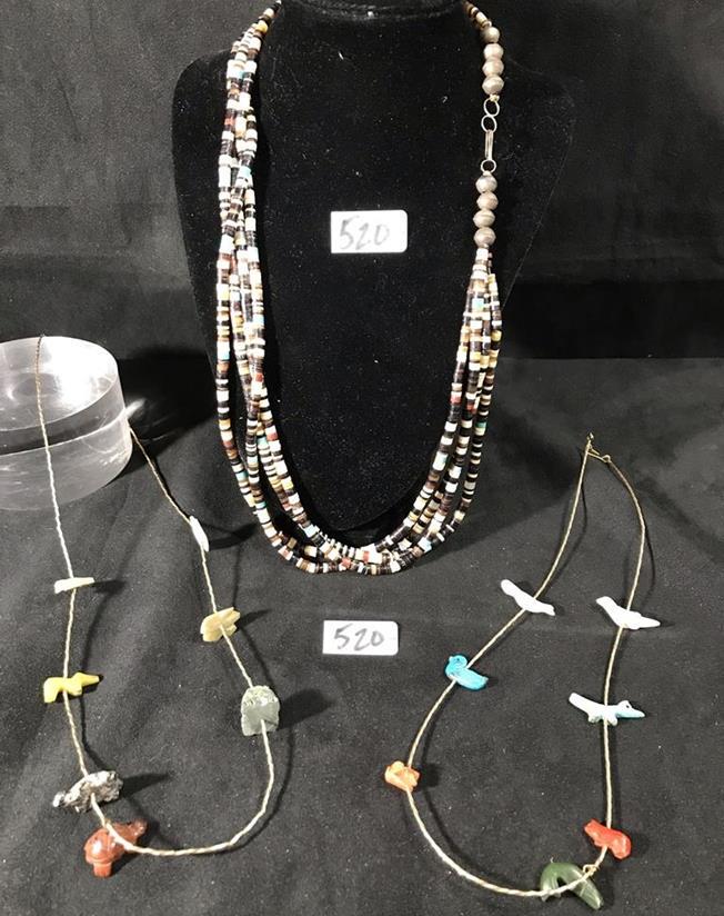 Group of Native American Heishi Necklaces and a 1920's (1 of 6)