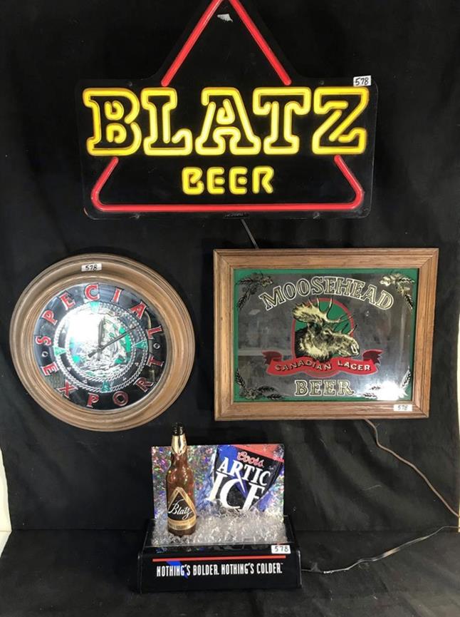 Group of Breweriana to include Blatz, Special Export, (1 of 4)
