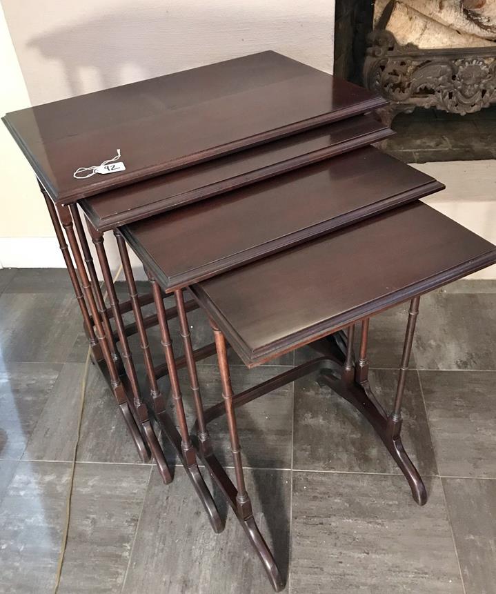4 Mahogany Nesting tables (1 of 12)