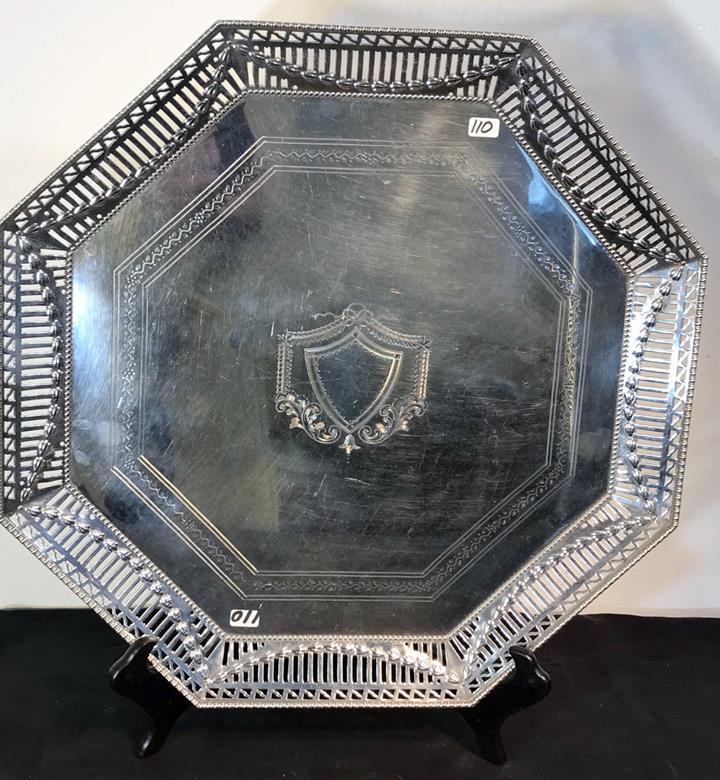 Barker Ellis Silverplate Footed Serving Tray (1 of 5)