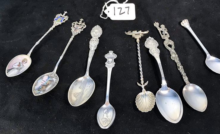 Group of 8 Sterling and 800 Silver Collectors Spoon (1 of 9)