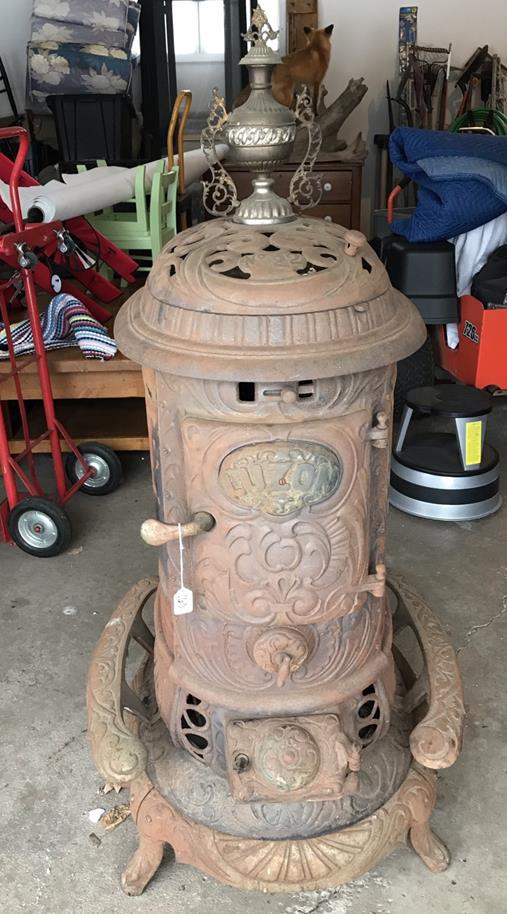 1890's E. Bements and Sons Fancy Cast Iron Wood Burning (1 of 16)