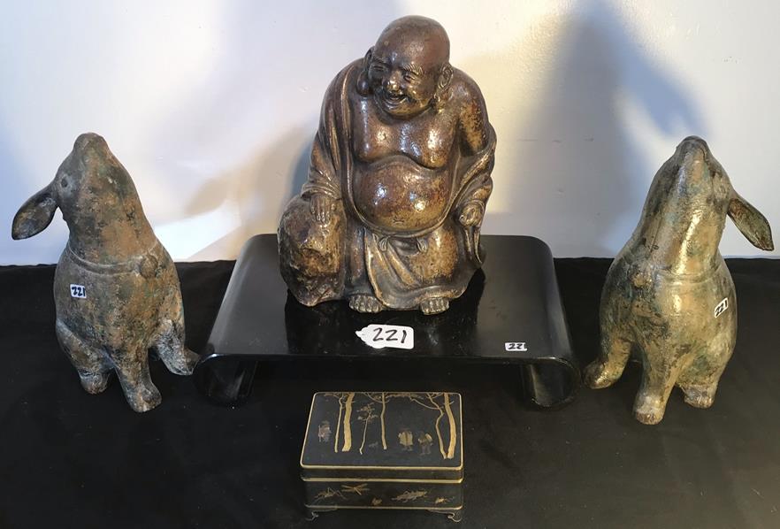 Group of Oriental Items to Include Buddha, Bronze Box (1 of 18)